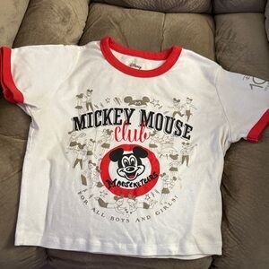 Disney Mickey Mouse Club Kids Tee - White and Red